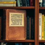 Libreria giuridica con focus sul volume Cambridge Analytica - Trasformazione Epistemologica del Diritto alla Privacy nell'Era Algoritmica, circondato da manuali di diritto privacy e protezione dati